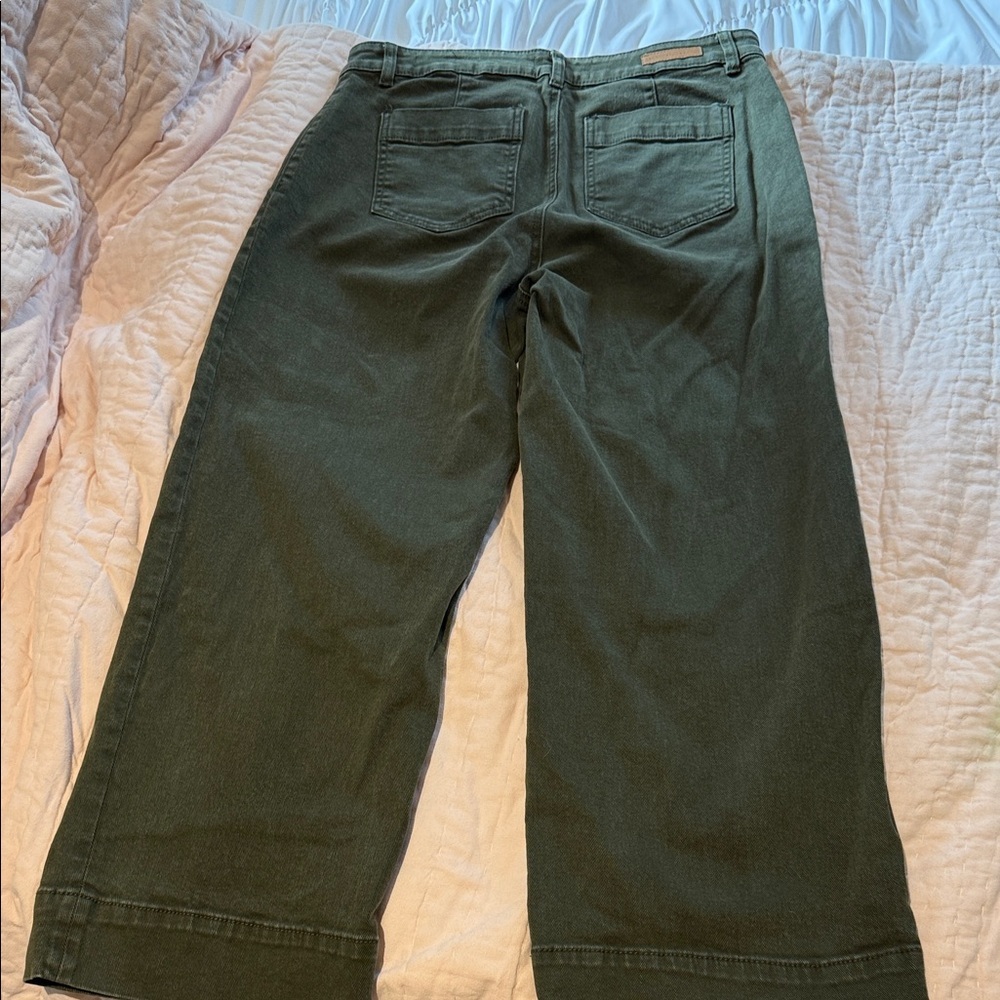 The Marine Crop Sanctuary Los Angeles Denim wide Leg Jeans 31 Olive Green - Picture 9 of 14